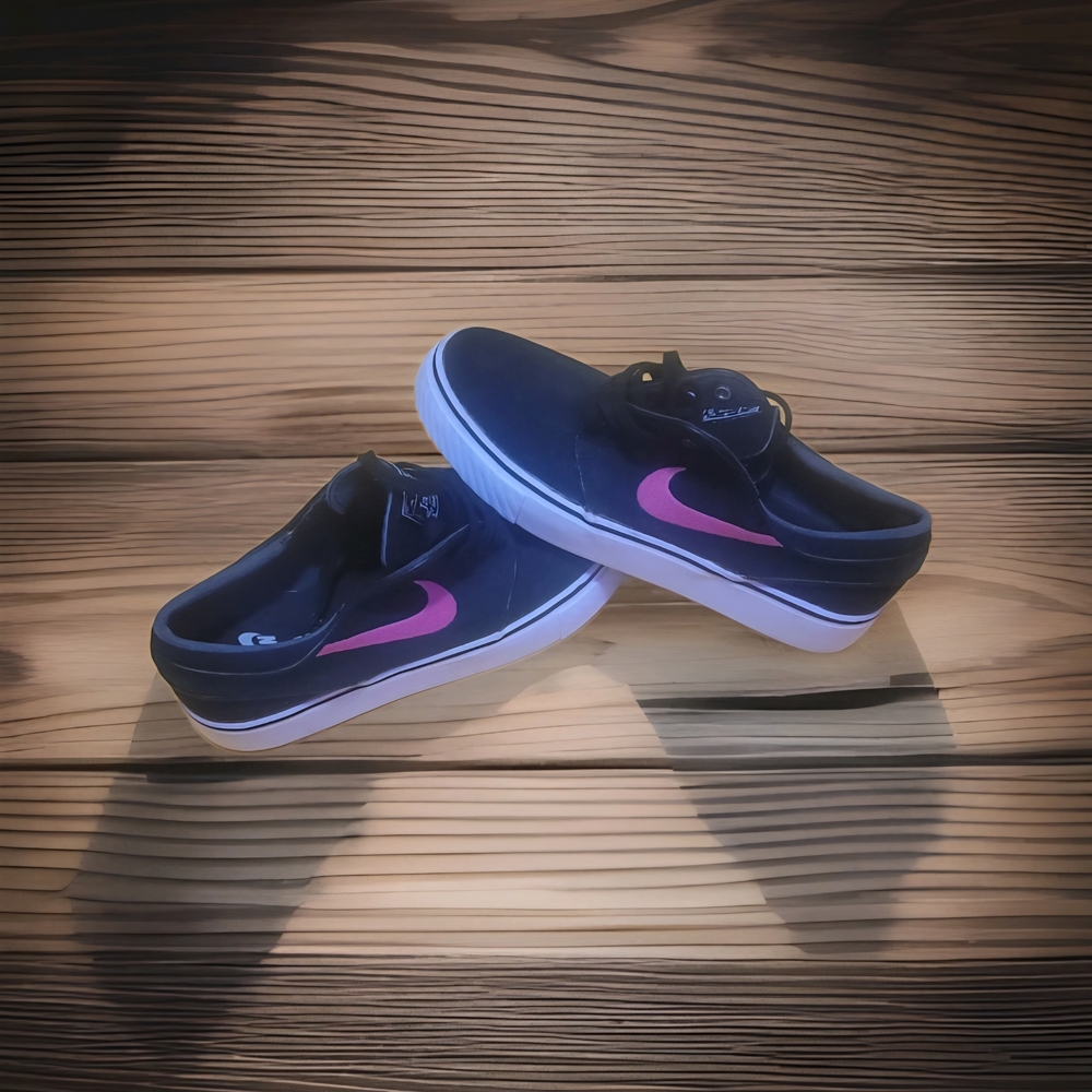 Nike Kids Blue and Pink Slip-On Shoes